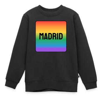 Schwules Madrid - Kinder Premium Organic Sweatshirt - Schwarz - Vorne - AI Model Kid Female (0cm)