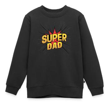FÊTE DES PÈRES - Sweat Premium enfant bio - noir - Devant - AI Model Kid Female (0cm)