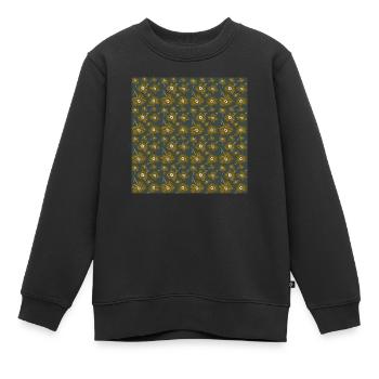 F55 - Sweat Premium enfant bio - noir - Devant - AI Model Kid Female (0cm)