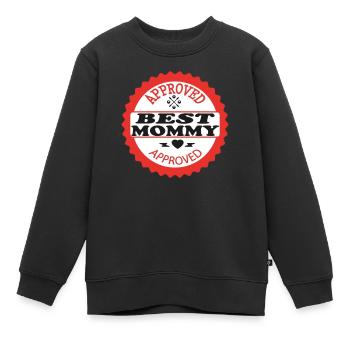 APPROVED BEST MOMMY - Sweat Premium enfant bio - noir - Devant - AI Model Kid Female (0cm)