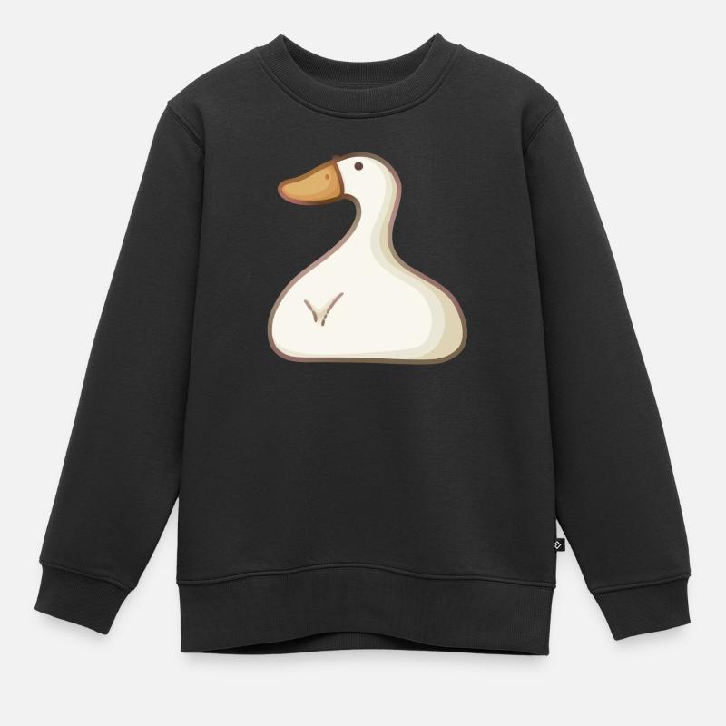 duck - Kids Premium Organic Sweatshirt - black