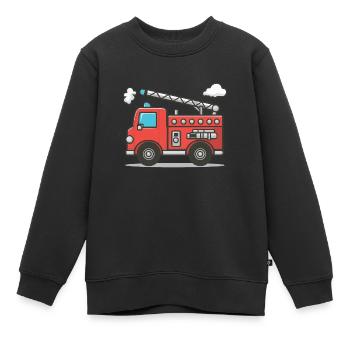 Kinder Feuerwehrauto - Kinder Premium Organic Sweatshirt - Schwarz - Vorne - AI Model Kid Female (0cm)
