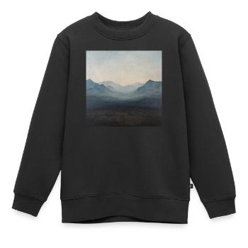 Affiche Toile Montagne 19 - Sweat Premium enfant bio - noir - Devant - AI Model Kid Female (0cm)