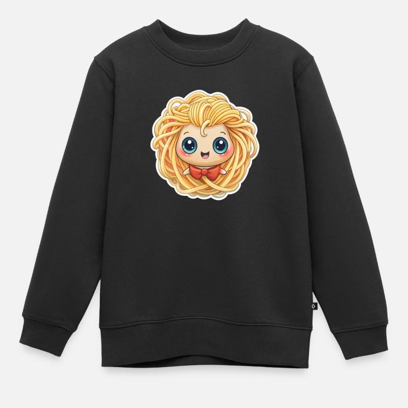 FILLE SPAGHETTI - Sweat Premium enfant bio - noir