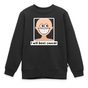 Ich werde den Krebs besiegen - Kinder Premium Organic Sweatshirt - Schwarz - Vorne - AI Model Kid Female (0cm)