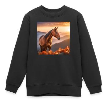 Art du cheval - Sweat Premium enfant bio - noir - Devant - AI Model Kid Female (0cm)