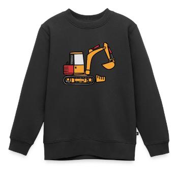 Kinder Bagger - Kinder Premium Organic Sweatshirt - Schwarz - Vorne - AI Model Kid Female (0cm)