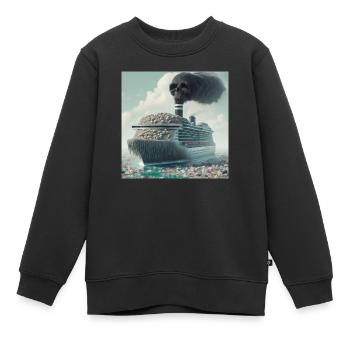 Protection de l’environnement - Sweat Premium enfant bio - noir - Devant - AI Model Kid Female (0cm)