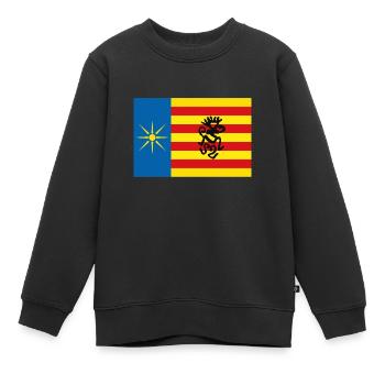 Drapeau du Salento avec chaman - Sweat Premium enfant bio - noir - Devant - AI Model Kid Female (0cm)