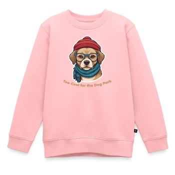 Zu kühl für den Hundepark - Kinder Premium Organic Sweatshirt - Rosa - Vorne - AI Model Kid Female (0cm)