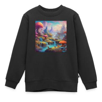 Fantaisie - Sweat Premium enfant bio - noir - Devant - AI Model Kid Female (0cm)