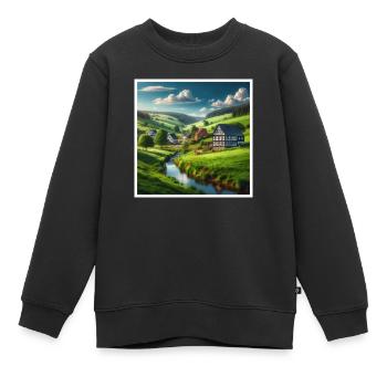 Typique du Sauerland - Sweat Premium enfant bio - noir - Devant - AI Model Kid Female (0cm)