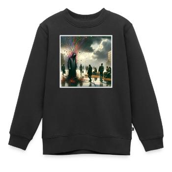 énergie toxique - Sweat Premium enfant bio - noir - Devant - AI Model Kid Female (0cm)