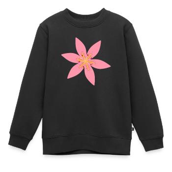 Fleur de lys - Sweat Premium enfant bio - noir - Devant - AI Model Kid Female (0cm)
