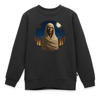 Mumie - Kinder Premium Organic Sweatshirt - Schwarz - Vorne - AI Model Kid Female (0cm)