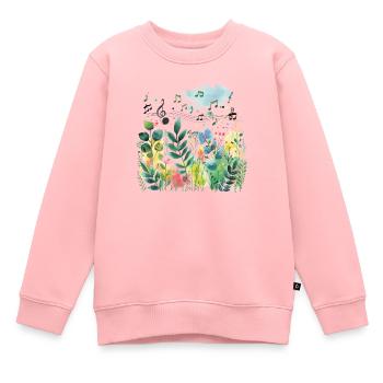 Plantes et musique - Impression de mode de haute qualité - Sweat Premium enfant bio - rose - Devant - AI Model Kid Female (0cm)