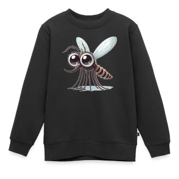 Moustique - Sweat Premium enfant bio - noir - Devant - AI Model Kid Female (0cm)