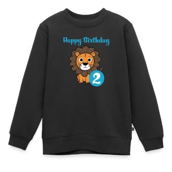 Children's Birthday 2 Years - Kids Premium Organic Sweatshirt - black - Front - AI Model Kid Female (0cm)