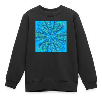 Hellblaues Windrad - Kinder Premium Organic Sweatshirt - Schwarz - Vorne - AI Model Kid Female (0cm)