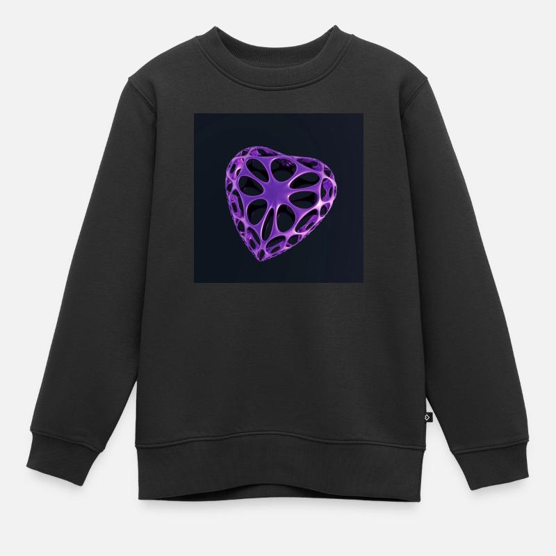COEUR-POURPRE - Sweat Premium enfant bio - noir
