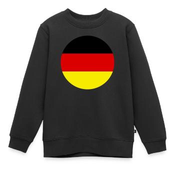 Drapeau Allemagne Allemagne Trois couleurs Vector Rond - Sweat Premium enfant bio - noir - Devant - AI Model Kid Female (0cm)