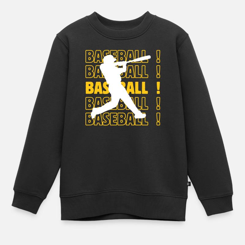 Baseball Baseball Baseball - Kinder Premium Organic Sweatshirt - Schwarz