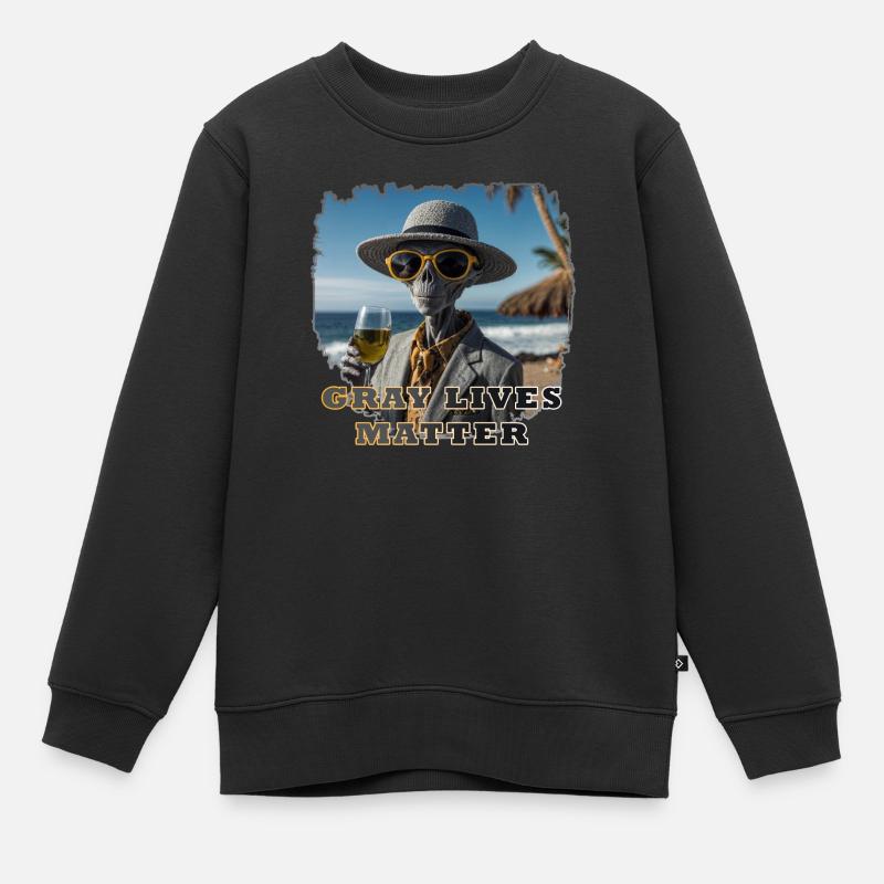 Gray lives matter - Version 1 - Kinder Premium Organic Sweatshirt - Schwarz