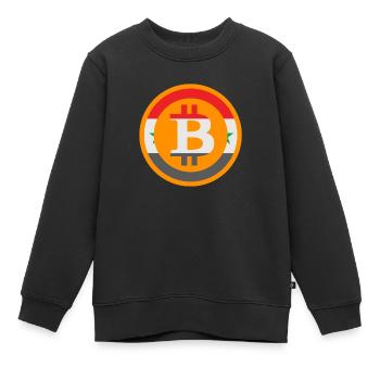 Bitcoin Syrie - Sweat Premium enfant bio - noir - Devant - AI Model Kid Female (0cm)