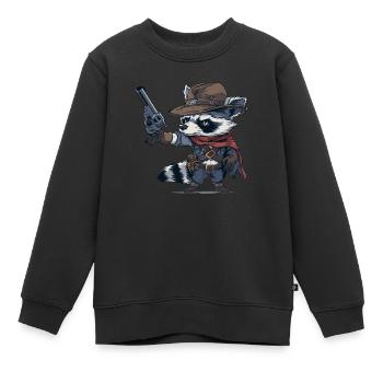 western raton laveur - Sweat Premium enfant bio - noir - Devant - AI Model Kid Female (0cm)