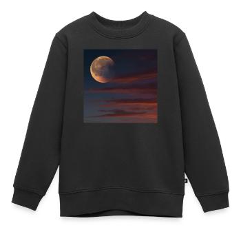 Landschaft Sonnenuntergang - Kinder Premium Organic Sweatshirt - Schwarz - Vorne - AI Model Kid Female (0cm)