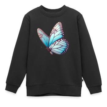 Papillon - Légèreté Envolée - Sweat Premium enfant bio - noir - Devant - AI Model Kid Female (0cm)