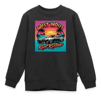 West Indies Koast Kustoms 1 - Sweat Premium enfant bio - noir - Devant - AI Model Kid Female (0cm)
