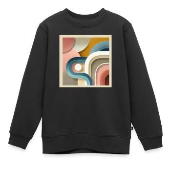 Symphonie au pastel - Peinture abstraite - Sweat Premium enfant bio - noir - Devant - AI Model Kid Female (0cm)