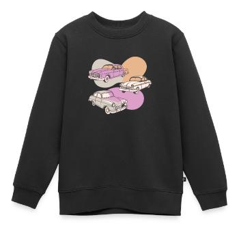 Retro Cars der 50er Jahre - Kinder Premium Organic Sweatshirt - Schwarz - Vorne - AI Model Kid Female (0cm)