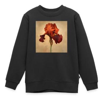 Iris - Kinder Premium Organic Sweatshirt - Schwarz - Vorne - AI Model Kid Female (0cm)