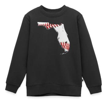 Carte du vrai baseball en Floride - Sweat Premium enfant bio - noir - Devant - AI Model Kid Female (0cm)