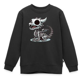 Drache - Kinder Premium Organic Sweatshirt - Schwarz - Vorne - AI Model Kid Female (0cm)