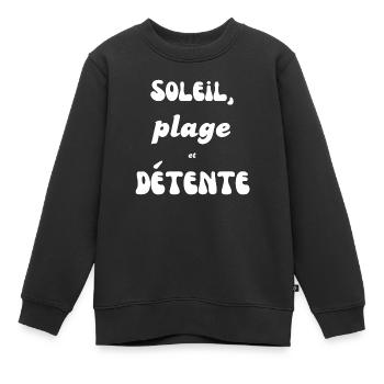 Sonne, Strand und Entspannung - Kinder Premium Organic Sweatshirt - Schwarz - Vorne - AI Model Kid Female (0cm)