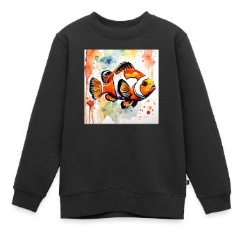 Clownfisch - Kinder Premium Organic Sweatshirt - Schwarz - Vorne - AI Model Kid Female (0cm)