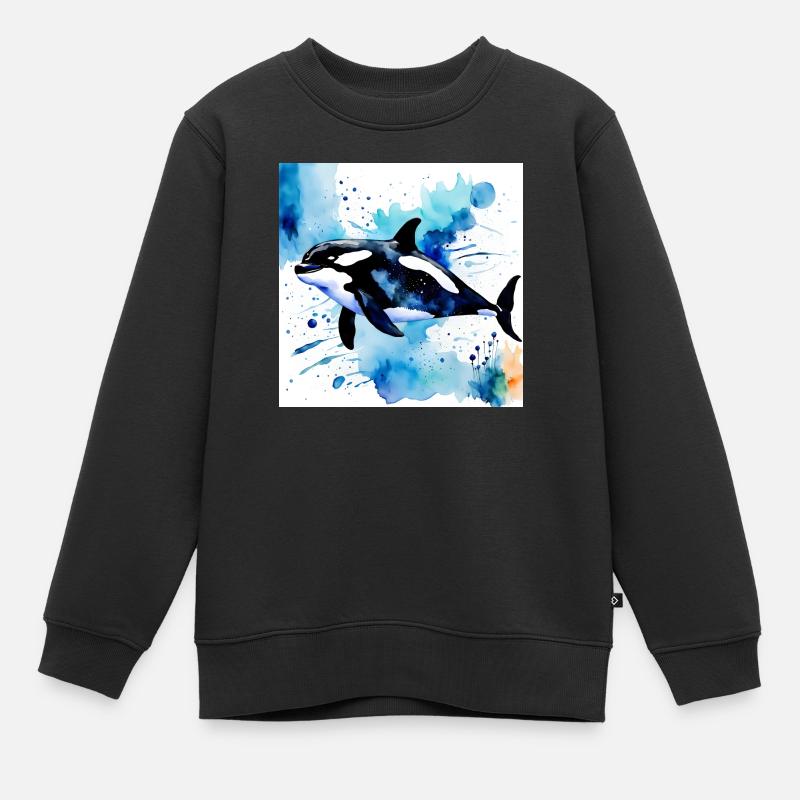 Style orque - Sweat Premium enfant bio - noir