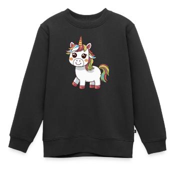 Licorne pour enfants - Sweat Premium enfant bio - noir - Devant - AI Model Kid Female (0cm)