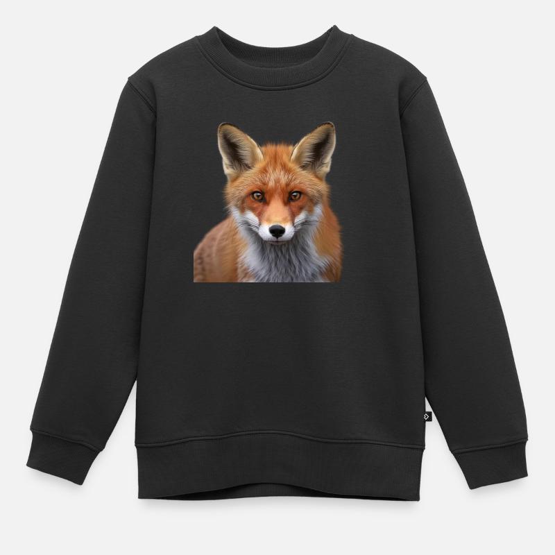 Fox - Kids Premium Organic Sweatshirt - black