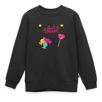 süße Träume - Kinder Premium Organic Sweatshirt - Schwarz - Vorne - AI Model Kid Female (0cm)