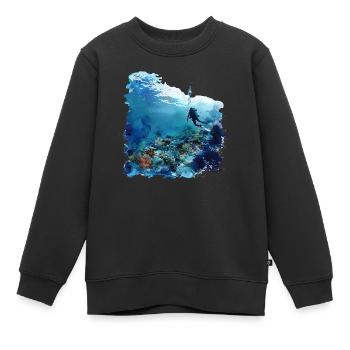 Faszination Tauchen mit Flasche - Kinder Premium Organic Sweatshirt - Schwarz - Vorne - AI Model Kid Female (0cm)