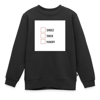 Single - Kinder Premium Organic Sweatshirt - Schwarz - Vorne - AI Model Kid Female (0cm)
