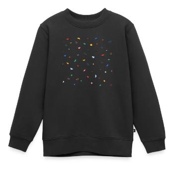 Mur d’escalade - Sweat Premium enfant bio - noir - Devant - AI Model Kid Female (0cm)