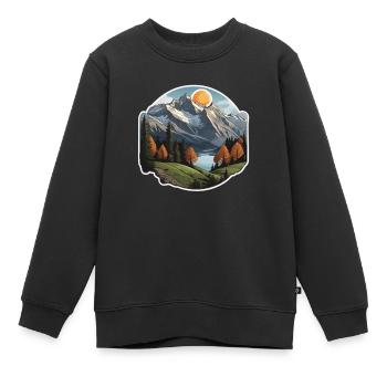Schweizer Berge - Kinder Premium Organic Sweatshirt - Schwarz - Vorne - AI Model Kid Female (0cm)