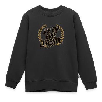 Je suis une légende - Sweat Premium enfant bio - noir - Devant - AI Model Kid Female (0cm)