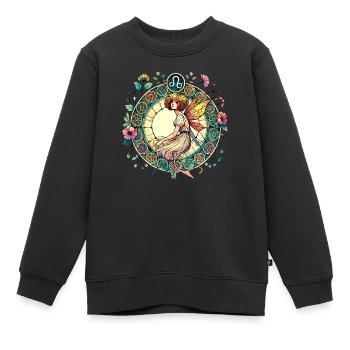 Löwe Fee - Kinder Premium Organic Sweatshirt - Schwarz - Vorne - AI Model Kid Female (0cm)