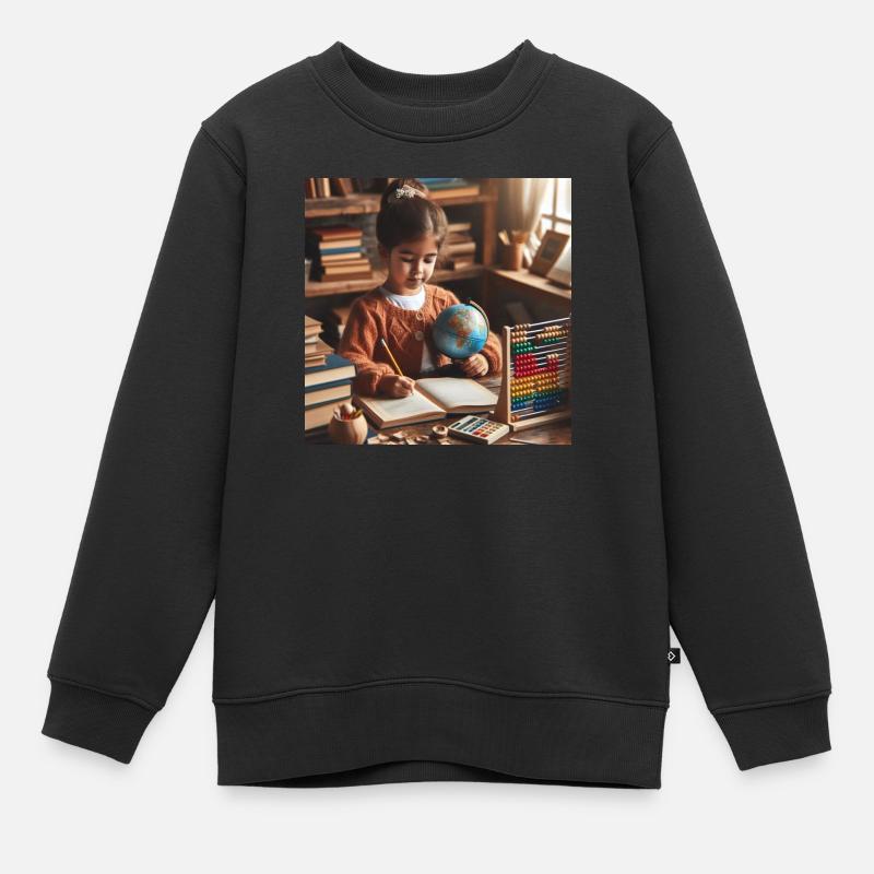 A screen-free present - Kids Premium Organic Sweatshirt - black